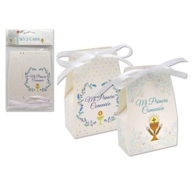 SET 2 CAJAS REGALO PRIMERA COMUNION 7X12 CM       