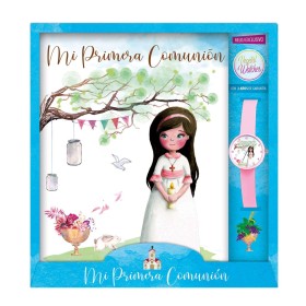 LIBRO COMUNION NIÑA ARBOL + RELOJ                 