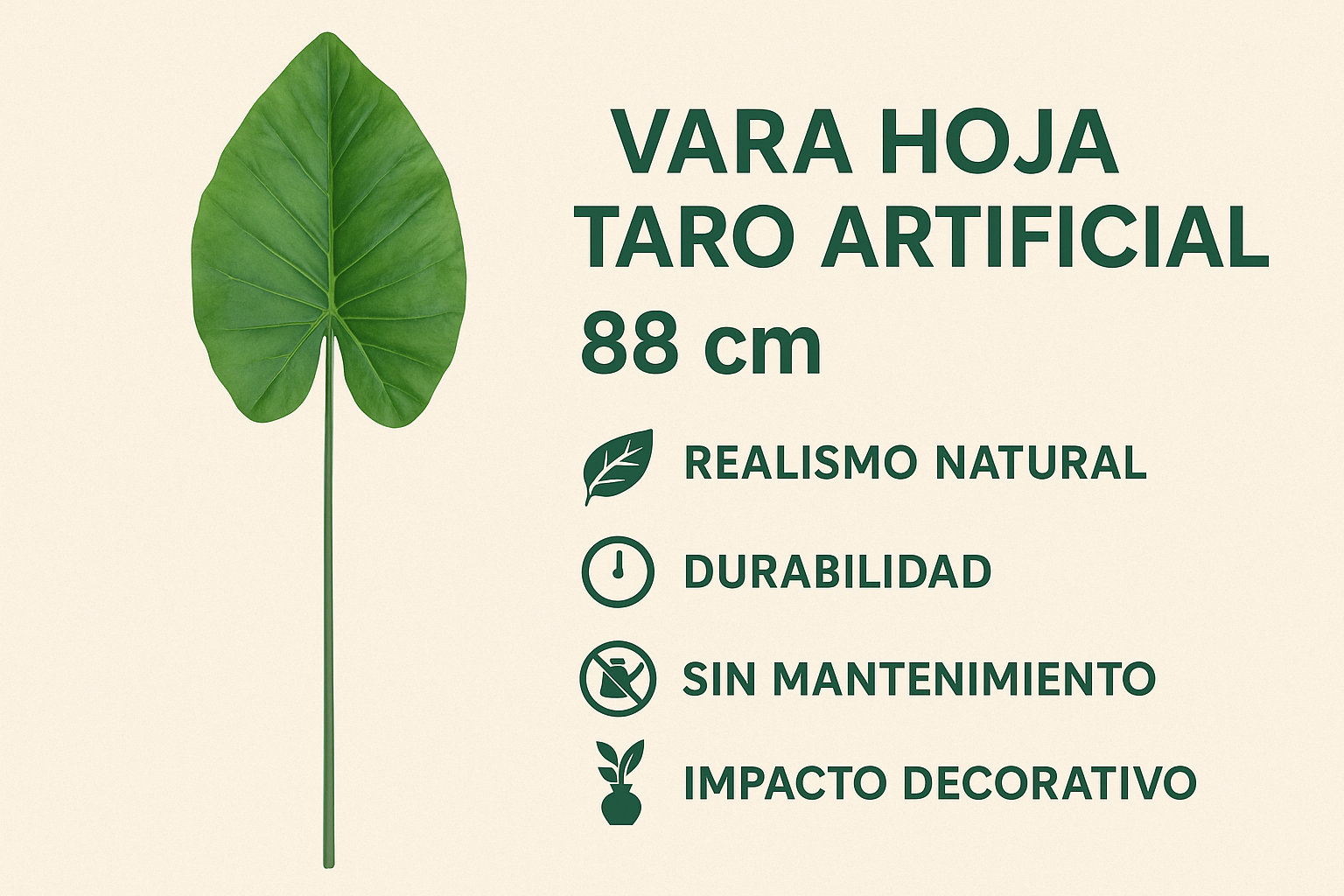 hoja taro 88cm