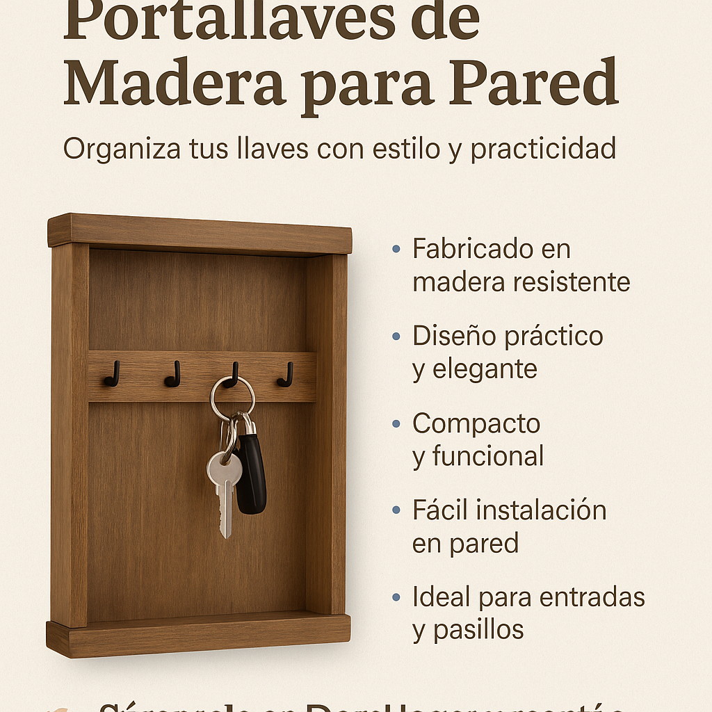 Portallaves madera