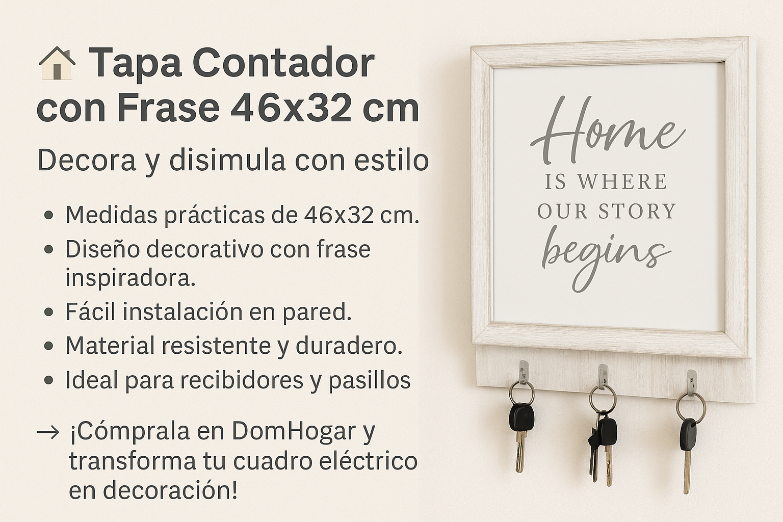 Tapa Contador con Frase 46x32 cm